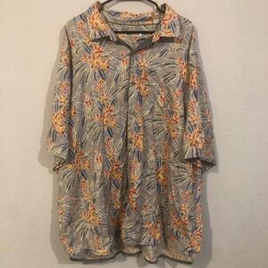 Tommy Bahama Silk Blend Hawaiian Button Down Shirt